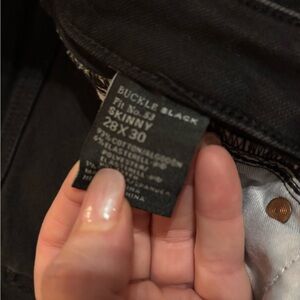 Buckle Black Skinny Jeans